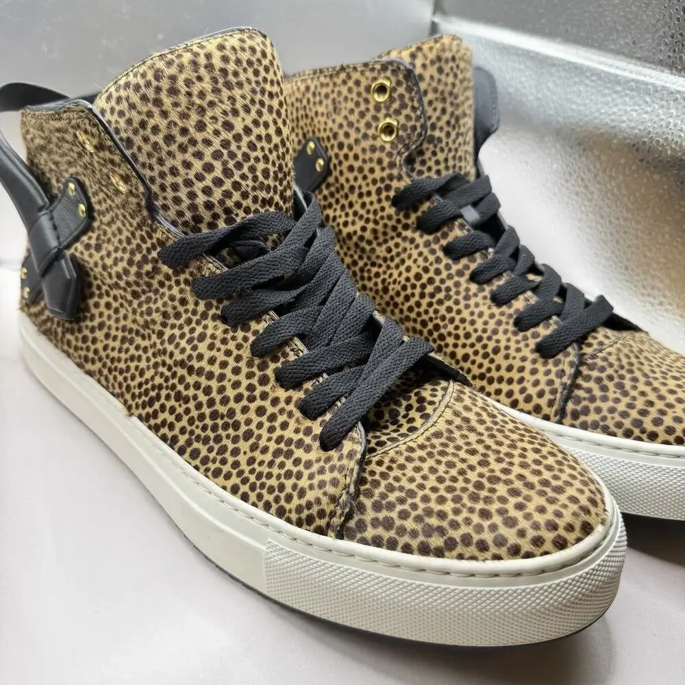 Buscemi 100mm Clean Pony Kamari Hi Top Shoe 9US, 42 EUR, Brand New w/defect
